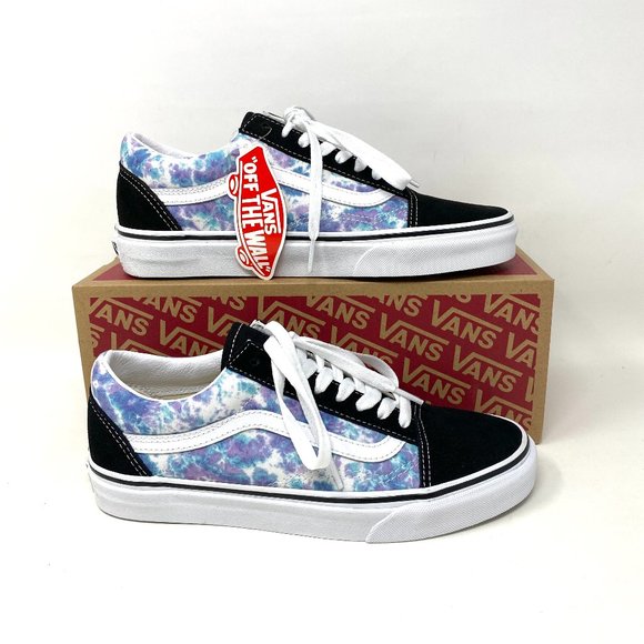 Vans Other - Vans Old Skool Low Top mens Size Blue Black Tie Dye Skateboarding VN0A5AO96GF